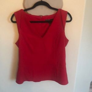 Red 100% polyester blouse size m